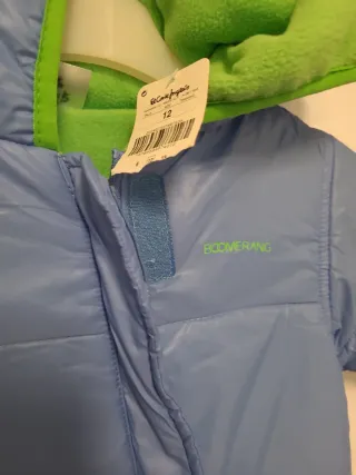 Mono nieve Boomerang niño azul y verde