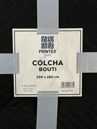 Colcha Bouti Negra 230x260 cm