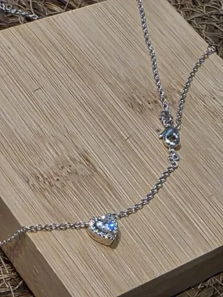 Gargantilla Plata Corazón Circonitas