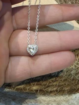 Gargantilla Plata Corazón Circonitas