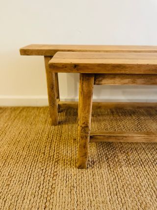 Pareja bancos antiguos franceses