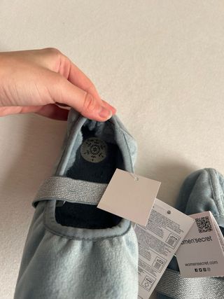 Zapatillas Casa Bailarinas Azul Mujer Talla 36