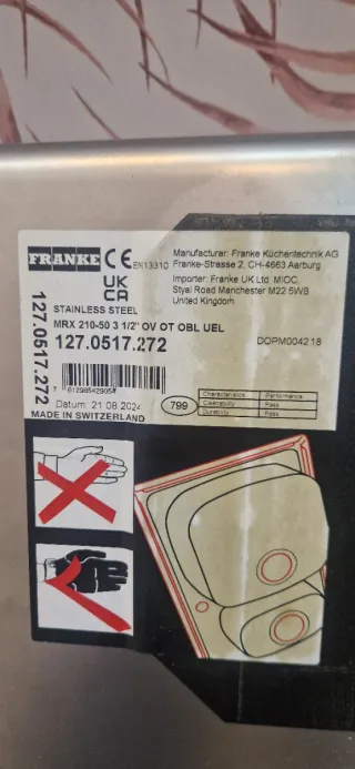 Fregadero Franke Acero Inoxidable MRX 210-50