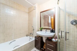 Muebles de baño madera y cristal