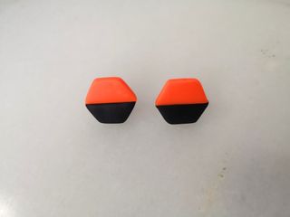 Pendientes Hexagonales Naranja Fosforito