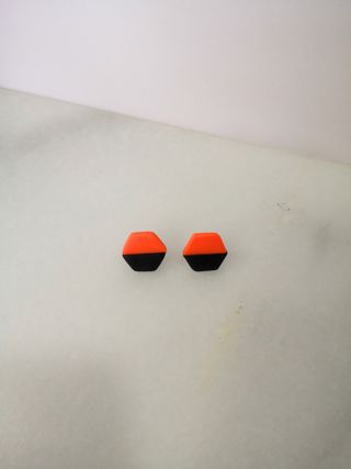 Pendientes Hexagonales Naranja Fosforito