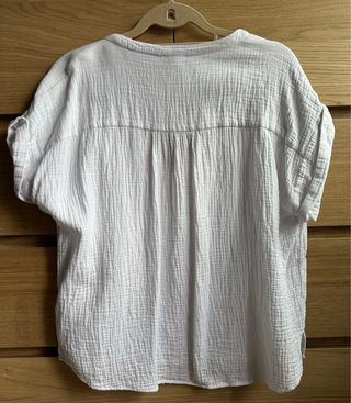 Blusa blanca manga corta