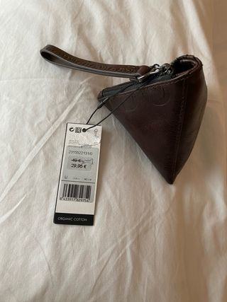 Monedero Adolfo Dominguez Piel Marrón Triangular