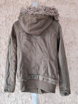 Chaqueta verde forrada mujer