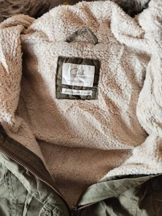 Chaqueta verde forrada mujer