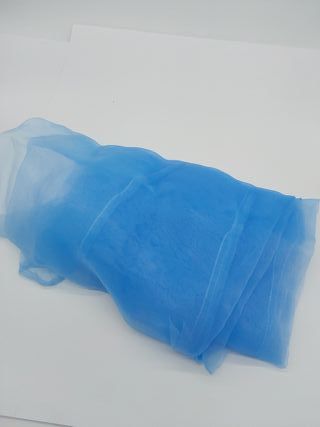 Cortine decorative in organza trasparente AFUT da 100 x 200 cm, pannello in organza per ufficio (blu)