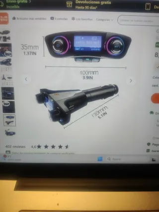 Transmisor FM Reproductor MP3 QC3.0