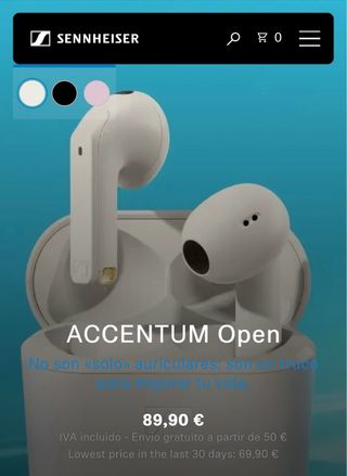 Auriculares Sennheiser ACCENTUM Open Blancos