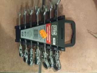 Juego 7 Llaves Combinadas Carraca Articulada