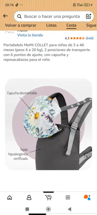 Mochila Porteo Ergonómica