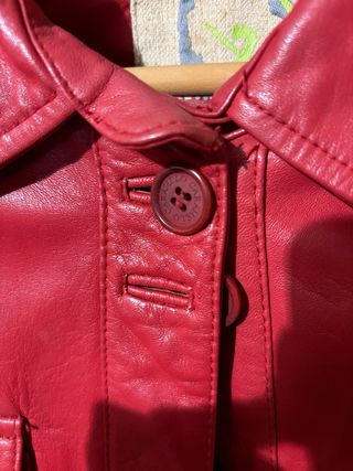 Chaqueta piel roja