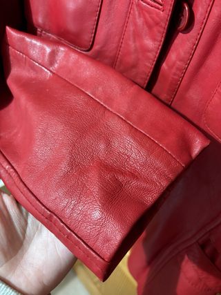 Chaqueta piel roja
