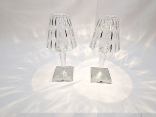 Coppia Lampade Effetto Cristallo