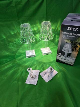 Coppia Lampade Effetto Cristallo