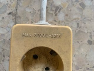 Regleta 3 enchufes con cable y enchufe