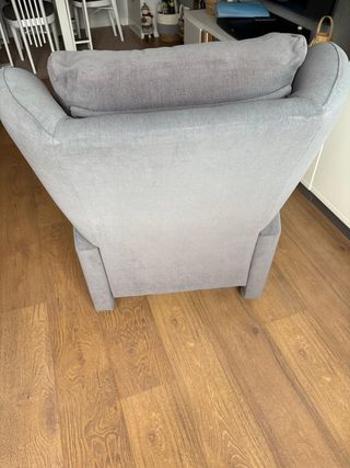 Sillón reclinable individual gris