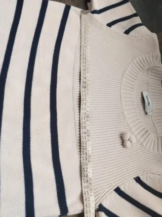 Vestido Tintoretto T.36 Rayas Azul Marino