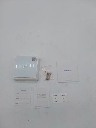 Meross Interruptor de pared WiFi, interruptor inteligente, 1 vía, 1 banda, Glass Touch, control remoto de aplicaciones, compatib