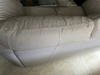 Sofá 2 plazas piel beige modelo Granfort 1,80m