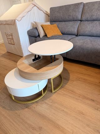 Mesa de centro doble elevable