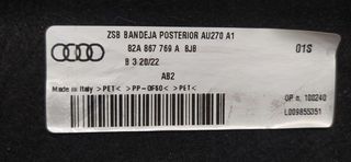 AUDI A1 SPORTBACK (GBA) 30 TFSI ADRENALIN BLACK LINE BANDEJA TRASERA