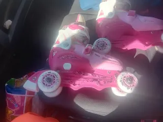 Pattini a rotelle rosa per bambina