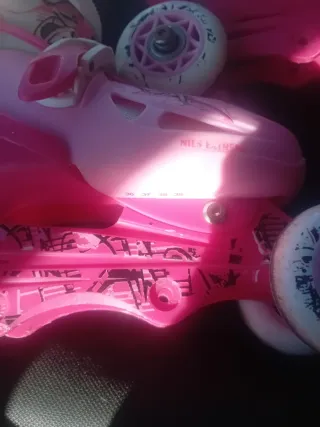 Pattini a rotelle rosa per bambina