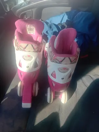 Pattini a rotelle rosa per bambina
