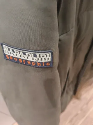 Chaqueta verde militar con forro