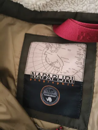 Chaqueta verde militar con forro