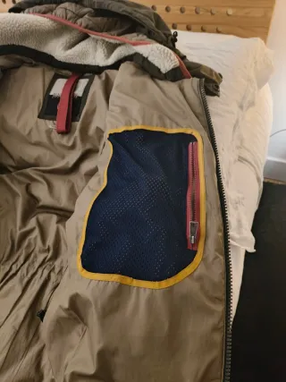 Chaqueta verde militar con forro