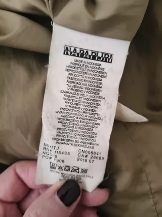 Chaqueta verde militar con forro