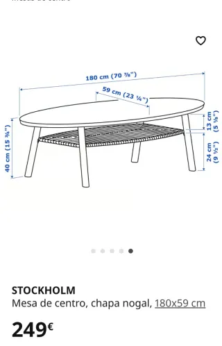 Mesa de centro STOCKHOLM Ikea