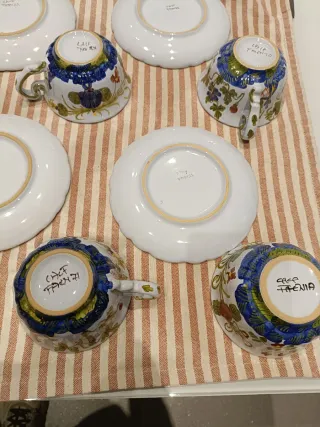 Set 6 Tazze e Piattini La Vecchia Faenza
