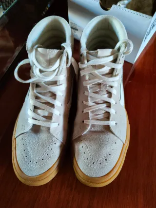 Vans Botas Beige y Marrón unisex skateboard