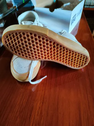 Vans Botas Beige y Marrón unisex skateboard