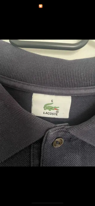 Polo Lacoste Azul Talla 6 (L/XL) Algodón 100%