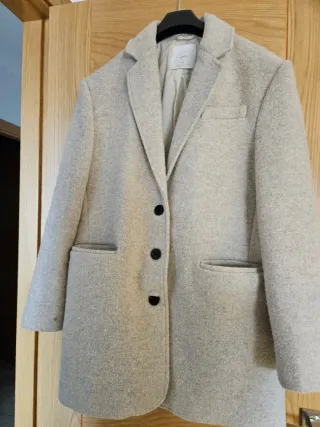 Abrigo Mango Lana beig