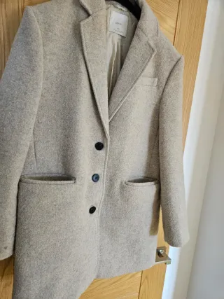 Abrigo Mango Lana beig