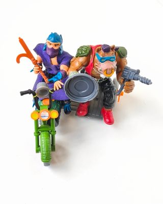 TORTUGAS NINJA MOTO SIDE-CAR BEBOP Y SHREDDER TMNT