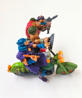 TORTUGAS NINJA MOTO SIDE-CAR BEBOP Y SHREDDER TMNT