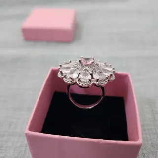 Anillo Plata Flor Circonitas