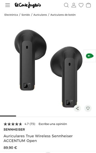 Auriculares Inalámbricos Sennheiser Negros