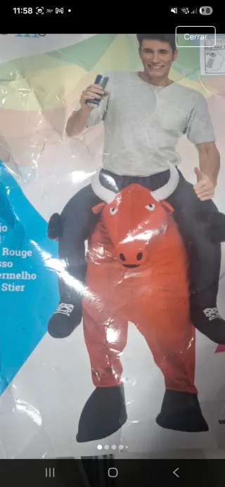 Disfraz Ride on Toro Talla L