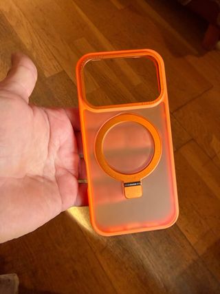 Funda iPhone 17 Pro Focus Pixels Naranja